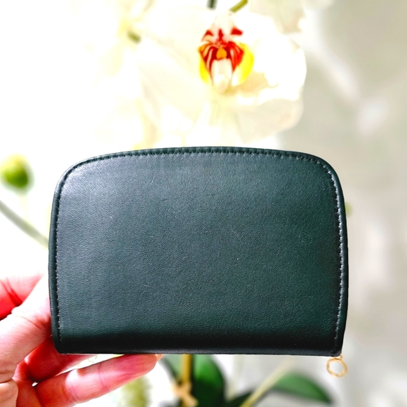 Vintage Coach Zip-Around Compact Wallet Clutch # 7242 (Bottle Green) - Picture 11 of 13